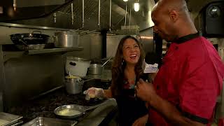 Cooking soul food at Hughley’s Southern Cuisine in Honolulu [upl. by Erdnaed]