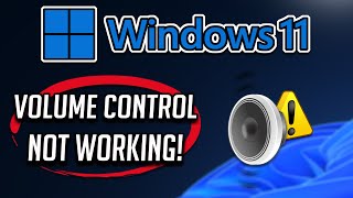 ⚠️🔊 Volume Button  Control Not Working Windows 11 ✔️ FIX [upl. by Ahsinelg58]