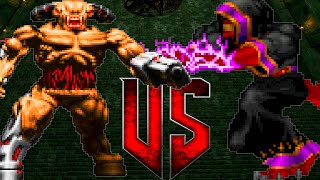 Cyberdemon vs Heresiarch  DOOM vs HEXEN Monster Infighting  Full HD Crossover NPC Battles [upl. by Waylin]