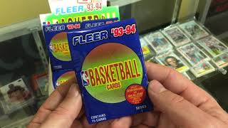 199394 Fleer Basketball Card Pack Opening 1993 1994 [upl. by Mafala]