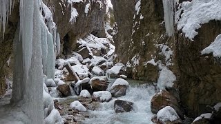 Partnachklamm in Winter  GarmischPartenkirchenGermany [upl. by Karolina]