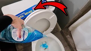 Use THIS to unclog your toilet WITHOUT a Plunger 💥 amazing cleaning motivation [upl. by Menides]