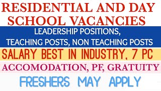 Vacancies in various residential and day schools [upl. by Sheaff817]