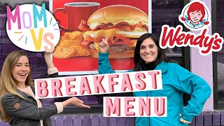 Mom Tries the Entire Wendy’s Breakfast Menu  Fast Food Taste Test amp Review [upl. by Ehman]