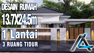 DESAIN RUMAH 137 X 245 meter I Kalimantan – DESAIN RUMAH TROPIS MODERN [upl. by Iahs276]