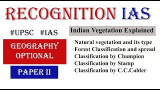 Geographical Optional Lecture SeriesL85 Natural vegetation Forest and its classification [upl. by Jaylene]