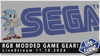 Game Gear Games on an RGB Modded Game Gear  LIVE STREAM [upl. by Brigham]