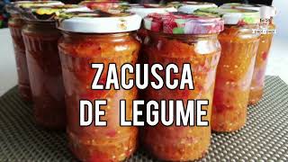 Rețetă de zacusca de legume cu ardei gogsari și vinete [upl. by Sundstrom]