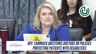 Rep Cammack Questions Doctors On Internal Policies Protecting Patients With Disabilities [upl. by Nonnahsed989]