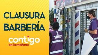 MOMENTO EXACTO Así clausuraron barbería por segunda vez en Estación Central  Contigo en la Mañana [upl. by Tilagram]