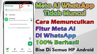 Fitur Meta AI Di WA Cara Memunculkan Meta AI Di WhatsApp [upl. by Bultman]