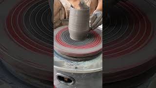 How to make an oblong shaped vase ceramics pottery clay vase handmade claypot shorts pots [upl. by Navap]