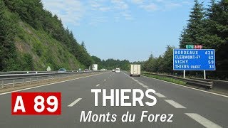 France A89 around Thiers Monts du Forez [upl. by Jaquenetta]