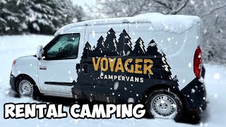 Solo Car Camping in CRAZY WEATHER  Snowstorm Thunderstorm  Winter Van Camping  Van Life [upl. by Innej66]