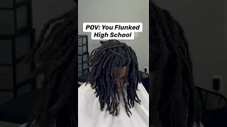 I had to CUT his DREADS 😱💈hairline lineup haircut transformation [upl. by Greyso]