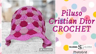 Piluso o gorro Cristian Dior a crochet [upl. by Liagaba]