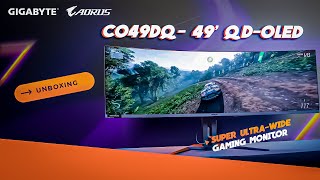 Unboxing CO49DQ  The Super Ultra Wide Gaming Monitor  AORUS INDIA [upl. by Inafit]