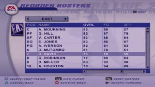 NBA Live 2001 East AllStars Overall Player Ratings [upl. by Enavi579]