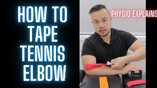 How to tape tennis elbow ll Physio Explains [upl. by Rubie]