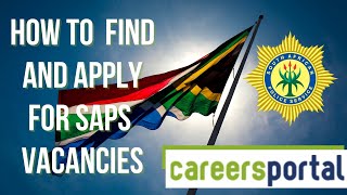 How To Find amp Apply For SAPS Vacancies  Careers Portal [upl. by Tootsie]