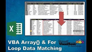 VBA For Loop Data Matching using Array [upl. by Anelleh]