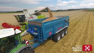 Claas Tucano 570 avec hachage de paille en Suisse [upl. by Mackenzie]