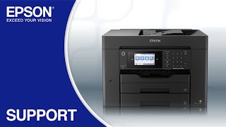 Epson WorkForce WF7840  Wireless Setup Using the Control Panel [upl. by Sivi313]