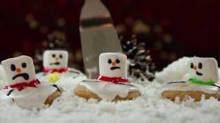 How to Make Melted Snowman Cookies  Christmas Cookies  Allrecipescom [upl. by Rabka]