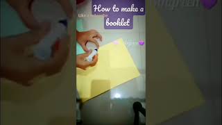 How to make a booklet easy wayeasywaybookletideaseasyideaartcrafttrendingPSingreen [upl. by Apps283]