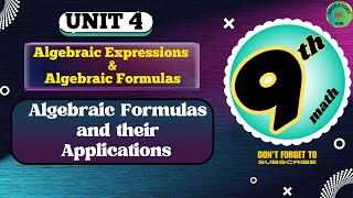 Algebraic Formulas and their applications  class 9th Math Educatoryhub [upl. by Aret]