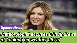 Meteorologist accuses Erin Andrews of quotmaking up weather alertsquot during PackersLions game [upl. by Aiuoqes56]