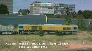 BR in the 1990s Acton Wells Junction West London on 30th August 1995 [upl. by Amaryllis]