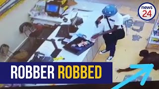 WATCH  Even robbers arent safe in SA  man stealing from robber has social media in stitches [upl. by Pansir59]