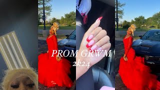 SENIOR PROM 2024 GRWM  prep  hair  nails  makeup amp more [upl. by Yelknirb]