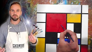 Initiation peinture abstraite  MONDRIAN COMPLET [upl. by Aneeles228]