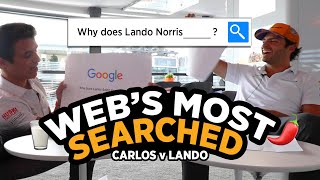 Carlos Sainz and Lando Norris answer the webs most searched questions [upl. by Burbank]