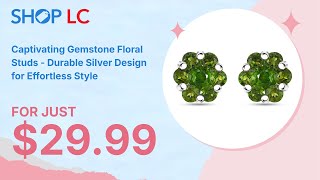 Chrome Diopside Floral Studs in Rhodium Over Silver 115 ctw [upl. by Nyral229]