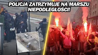 POLICJA ZATRZYMUJE OBYWATELI NA MARSZU NIEPODLEGŁOŚCI SZOKUJĄCE [upl. by Solly159]