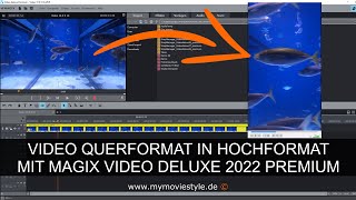 VIDEO QUERFORMAT IN HOCHFORMAT MIT MAGIX VIDEO DELUXE 2022 PREMIUM [upl. by Eirased]