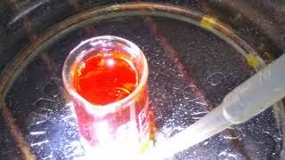 Gold dissolving in Hydrochloric acid and 28 H2O2 at 28°F [upl. by Ailices428]