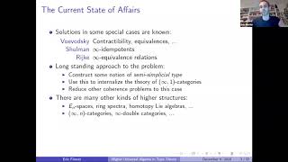 Eric Finster Towards higher universal algebra in type theory [upl. by Riggall]