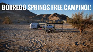 Free Camping at Ocotillo Wells SVRA amp Clark Dry Lake Borrego Springs [upl. by Trina302]