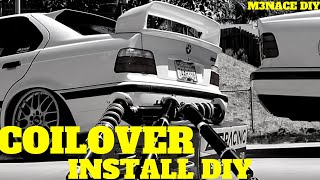 Complete E36 Coilover Install and Setup DIY [upl. by Fennessy]