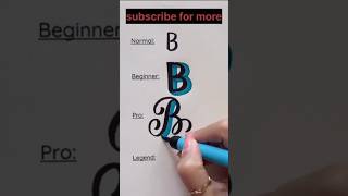 Writing normal vs pro 4 styles challenge shorts handlettering [upl. by Novihs]