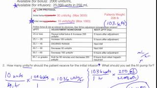 Dosage Calculation using a Heparin Protocol [upl. by Ralf]