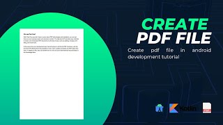 Create PDF Document in Android Studio  Android PDF Create Tutorial  IText  Kotlin android [upl. by Eikcaj823]