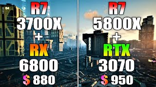 Ryzen 7 3700X  RX 6800 vs Ryzen 7 5800X  RTX 3070  PC Gameplay Tested [upl. by Hafirahs]