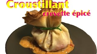 Recette croustillant de crevette épicée idée menu pour la Saint Valentin [upl. by Lambart]