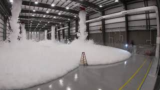 Yulista M6 Hangar Highexpansion Foam Fire Suppression System Test [upl. by Acimot53]