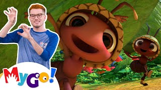 The Ants Go Marching  CoComelon Nursery Rhymes amp Kids Songs  MyGo Sign Language For Kids [upl. by Rimidalg]